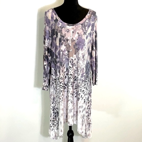 LOGO Floral Animal Print Top EUC - Picture 1 of 10